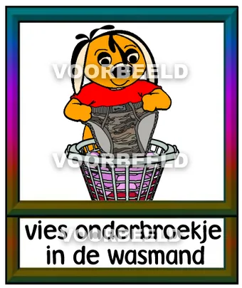 Vies onderbroekje in de wasmand
