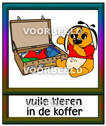 Vuile kleren in de koffer