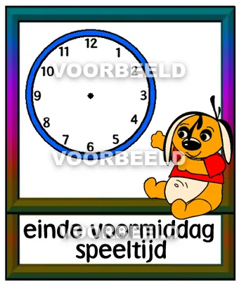 Einde voormiddag speeltijd