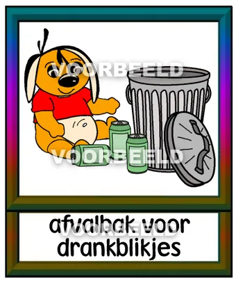 Afvalbak voor drankblikjes