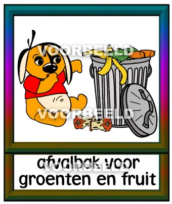 Afvalbak voor groente en fruit