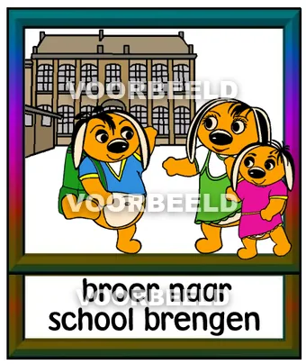 Broer naar school brengen
