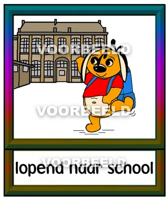 Lopend naar school