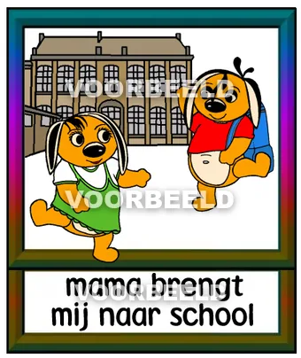 Mama brengt mij naar school j