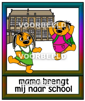 Mama brengt mij naar school m