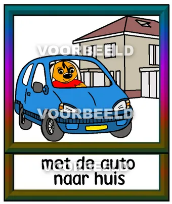 Met de auto naar huis