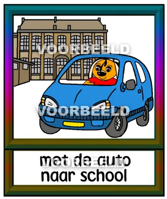 Met de auto naar school1