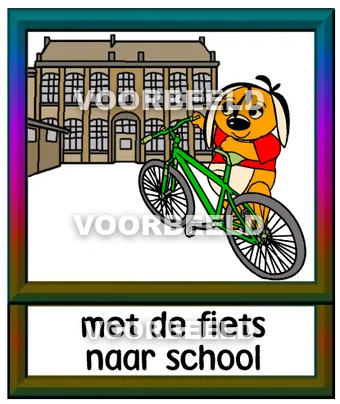 Met de fiets naar school