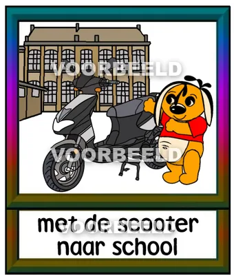 Met de scooter naar school