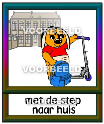 Met de step naar huis