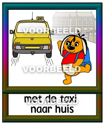 Met de taxi naar huis
