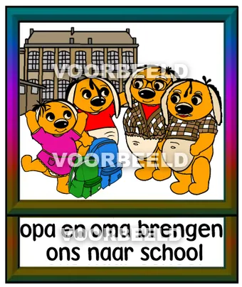 Opa en oma brengen ons naar school