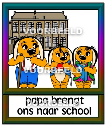 Papa brengt ons naarschool