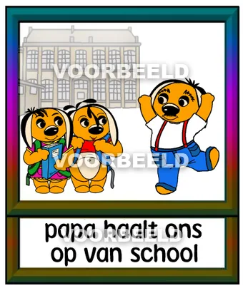 Papa haalt ons op van school