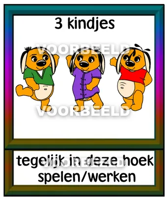 3 kindjes tegelijk in deze hoek spelen werken