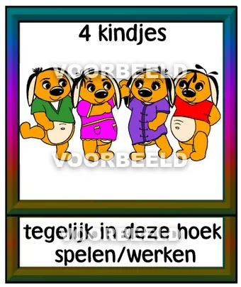 4 kindjes tegelijk in deze hoek spelen werken