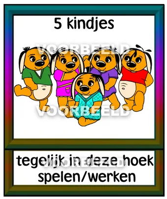 5 kindjes tegelijk in deze hoek spelen werken