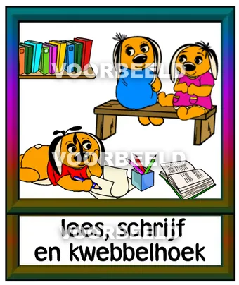 Lees schrijf en kwebbelhoek