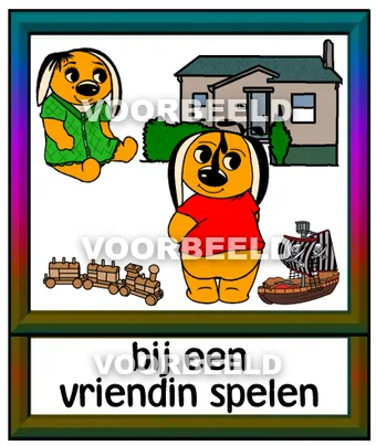 Bij een vriendin spelen
