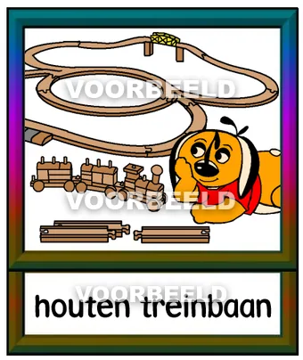 Houten treinbaan