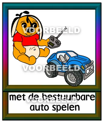Met de bestuurbare auto spelen