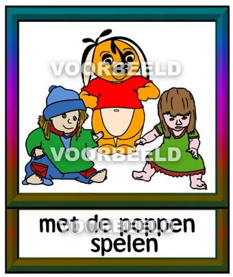 Met de poppen spelen