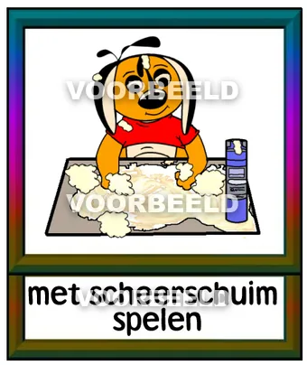 Met scheerschuim spelen
