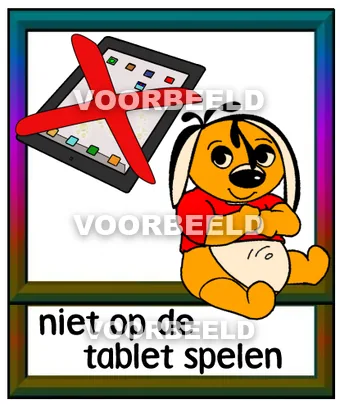 Niet op de tablet spelen