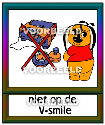 Niet op de v smile