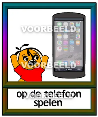 Op de telefoon spelen