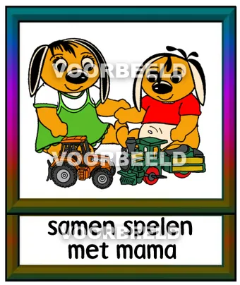 Samen spelen met mama