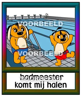 Badmeester komt mij halen