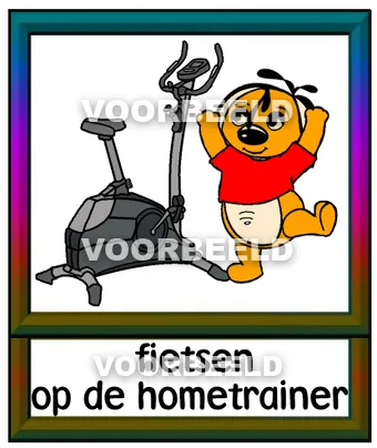 Fietsen op de hometrainer