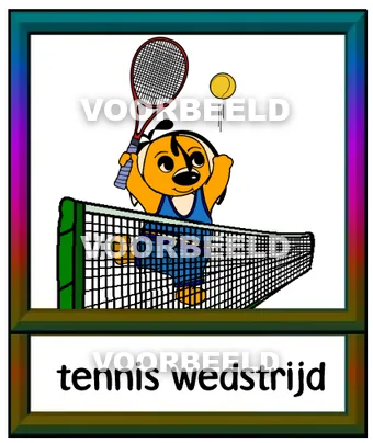 Tennis wedstrijd