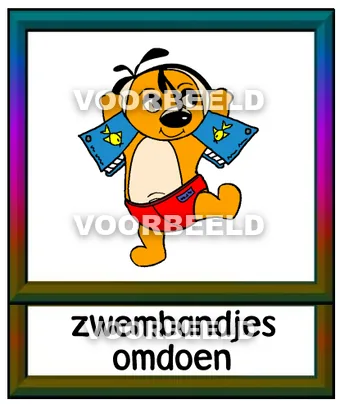 Zwembandjes omdoen
