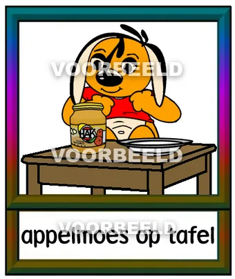 Appelmoes op tafel