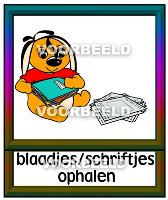 Blaadjes schriften ophalen