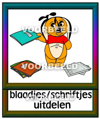 Blaadjes schriften uitdelen