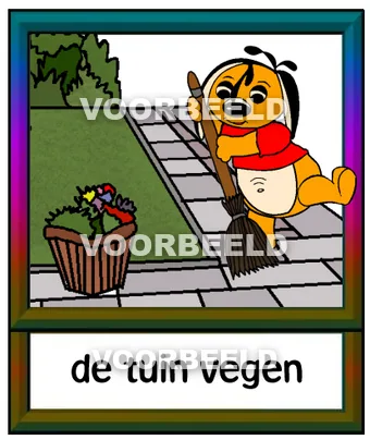 De tuin vegen