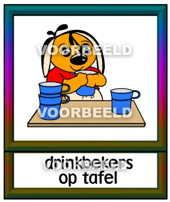 Drinkbekers op tafel