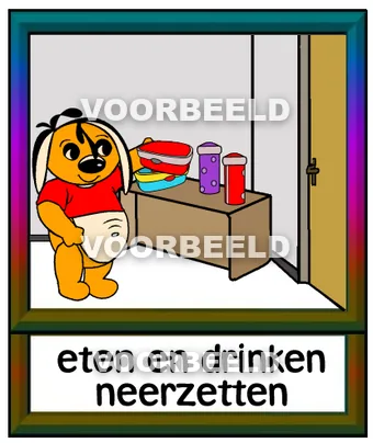 Eten en drinken neerzetten