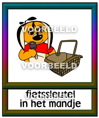 Fietssleutel in het mandje