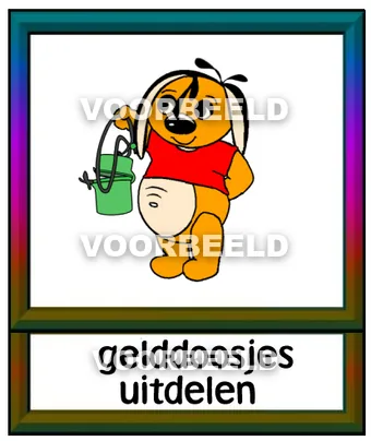 Gelddoosjes uitdelen