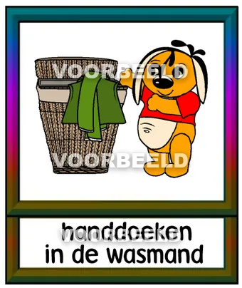 Handdoeken in de wasmand