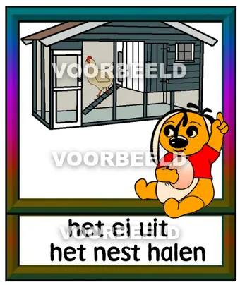 Het ei uit het nest halen