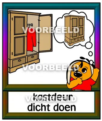 Kastdeur dicht doen