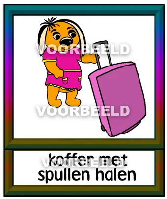 Koffer met spullen halen