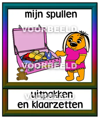 Mijn spullen uitpakken en klaarzetten