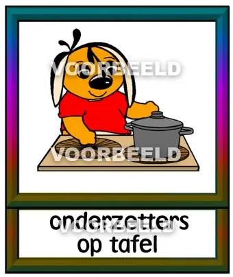 Onderzetters op tafel