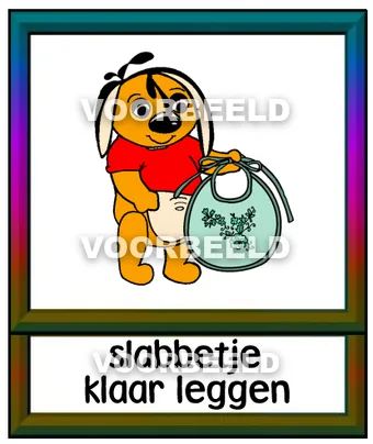 Slabbetje klaar leggen